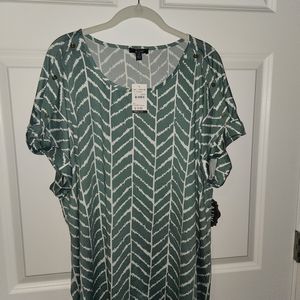 NWT Teal Patterned Blouse